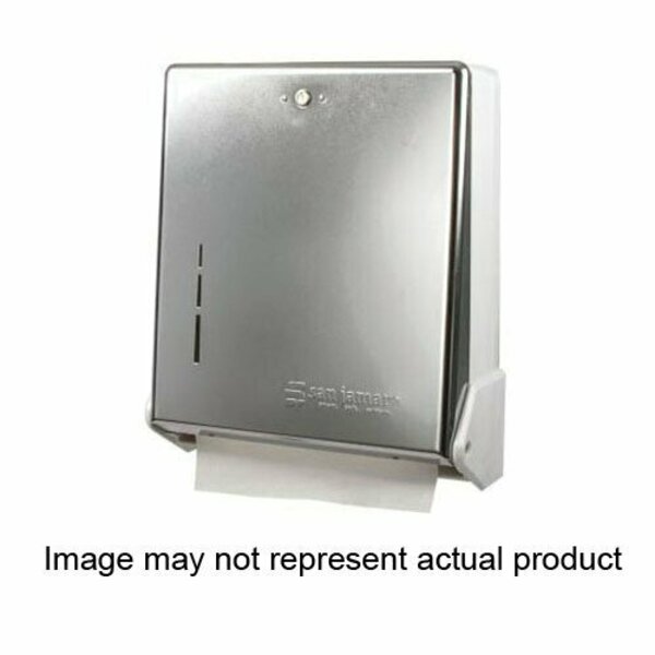 Carlisle Foodservice san jamar True Fold T1905WH Towel Dispenser, Metal/Plastic, Surface, Wall Mounting SJMT1905WH